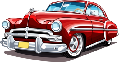 Vintage Classical Car Illustration AI Generative png