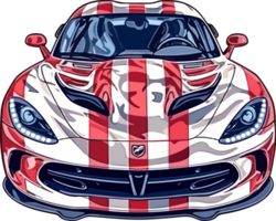 Super Car Illustration AI Generative png