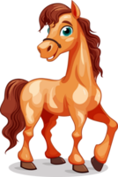 fofa cavalo ilustração ai generativo png