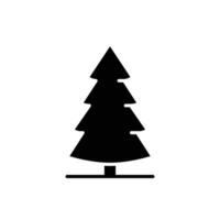 Pine tree icon. Simple solid style. Spruce, fir, evergreen, timber, cedar, forest concept. Silhouette, glyph symbol. Vector illustration isolated.