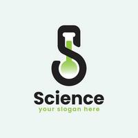 science logo deign icon template with laboratory vector illustration