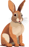 lapin illustration, mignonne lapins dans dessin animé style ai génératif png