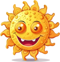 Cartoon Sun Illustration AI Generative png