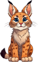 Bobcat Illustration, Animal Illustration AI Generative png