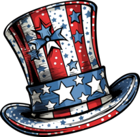 Uncle Sam Hat Illustration AI Generative png
