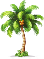 Palm tree Illustration AI Generative png