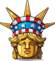 Statue of Liberty crown Illustration AI Generative png