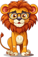 Cute Little Lion Illustration AI Generative png