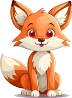 Fox illustration, Animal Illustration AI Generative png