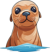 Sea lion Illustration AI Generative png