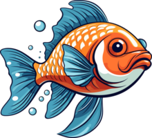 Cartoon Clownfish Illustration AI Generative png