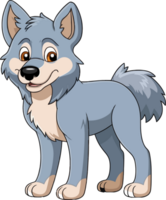 cinzento Lobo ilustração, animal ilustração ai generativo png