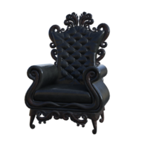 chaise en cuir noir png