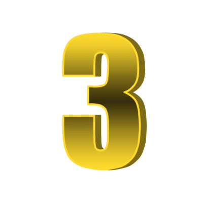  3 Gold PNGs for Free Download