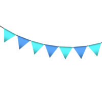 Blue and light blue colour bunting pennants image with transparent background. png