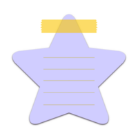 pastel roxa Estrela papel para cartas Diário adesivo com transparente fundo. png