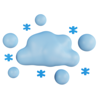 PNG file of 3D clouds in winter with falling snow and crystal snow