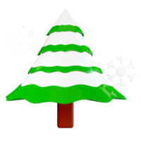 PNG file of 3D trees with snow cover in winter
