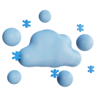 PNG het dossier van 3d wolken in winter met vallend sneeuw en kristal sneeuw