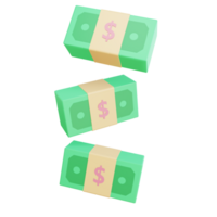 PNG file of 3d rendering object of money with transparent background