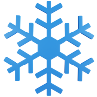 PNG file of 3D rendering object of snowflake illustration