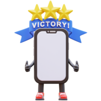 3D Money Coin Character Winner and Earn Stars png