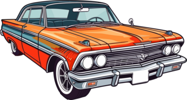 Jahrgang Farbe Chevrolet Impala Auto ai generativ png