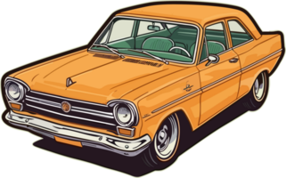 vintage cor esquiva dardo carro. vintage carro ai generativo png