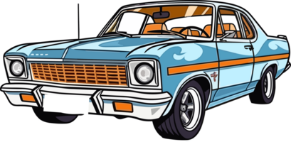 vintage cor Chevrolet nova carro, vintage carro ai generativo png