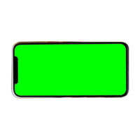 App demonstration mockup. Realistic mobile phone frame only, mockup with green chroma key screen, cellphone app template. png