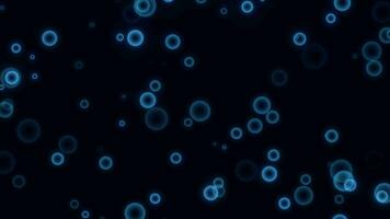 bubbels water deeltjes. onderwater- bubbels komt eraan. abstract blauw achtergrond 4k 3840 x 2160 video