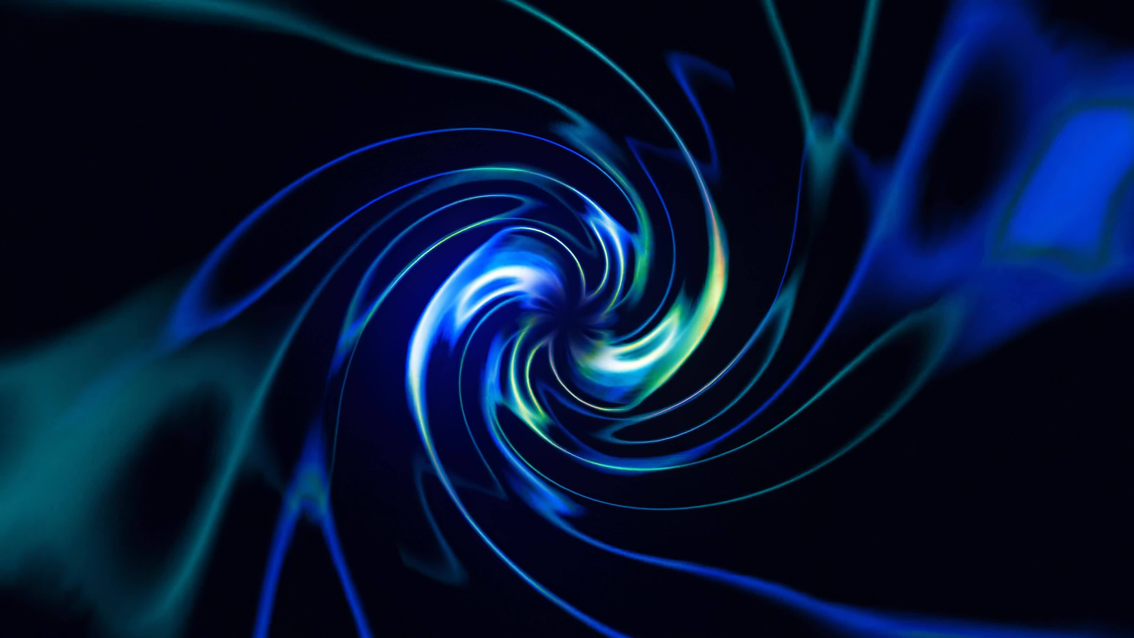 Abstract background 4k. Bright swirl on black background. The concept ...