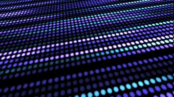 Moving blue dots in black background. Small circles flickering in black background with blue pattern stylized modern digital backdrop video