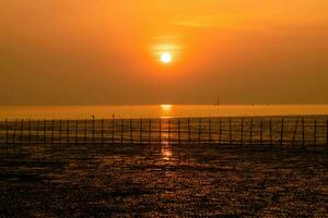 Beautiful landscape of sunset in the evening with different tone background, good for general purposes. photo