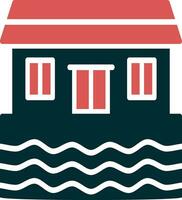 Houseboat Vector Icon