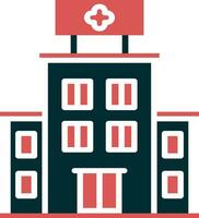 icono de vector de edificio de hospital