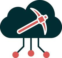 Cloud Mining Vector Icon