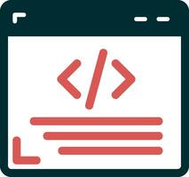 icono de vector de programación web