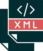 icono de vector de archivo xml