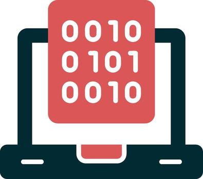 binario datos vector icono