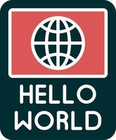 Hello World Vector Icon