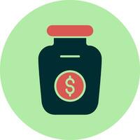 Money Jar Vector Icon