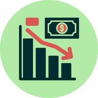 Down Graphic Vector Icon