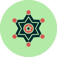 Sheriff Badge Vector Icon