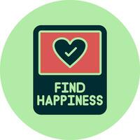 encontrar felicidad vector icono