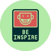 ser inspirado vector icono