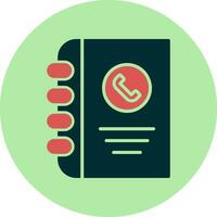 icono de vector de libreta de telefono