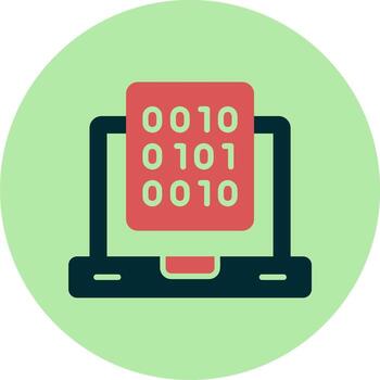 binario datos vector icono