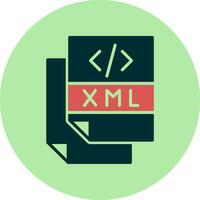 icono de vector de archivo xml