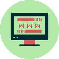 icono de vector de sitio web